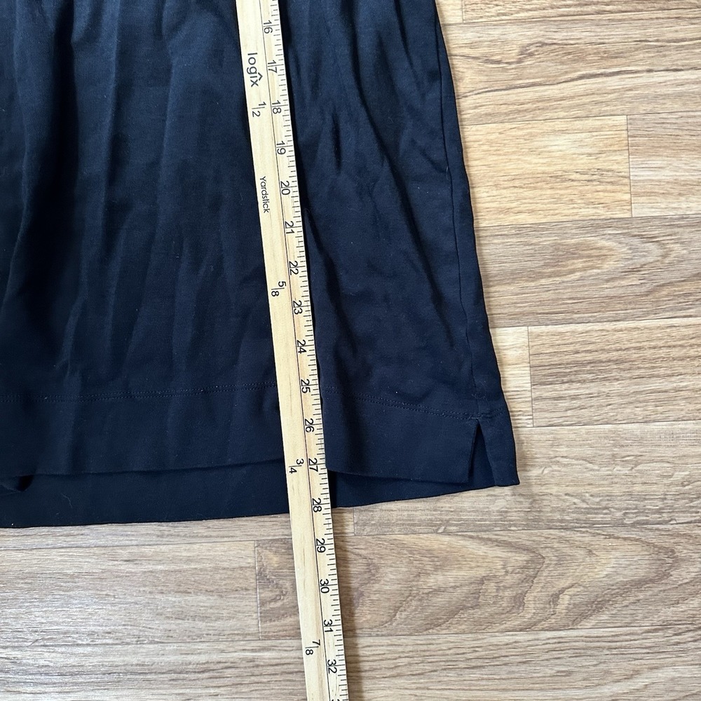 J Jill Womens Supima Cotton Scoop Neck Tunic Size M Black Minimalist Capsule - Picture 5 of 6